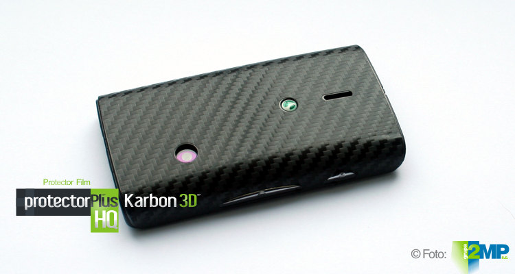 sony ericsson x8 karbon 3D folia ochronna screen protector film protectorPlus HQ ultra clear