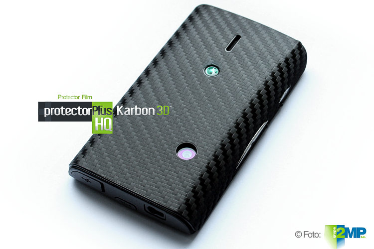 sony ericsson x8 karbon 3D folia ochronna screen protector film protectorPlus HQ ultra clear